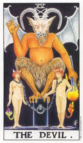 Tarot card devil satan