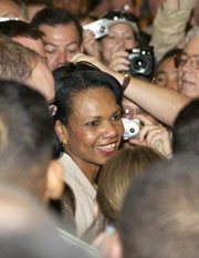 Condoleeza Rice gang bang press corp