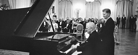 Harry Truman Plays Piano in the White House